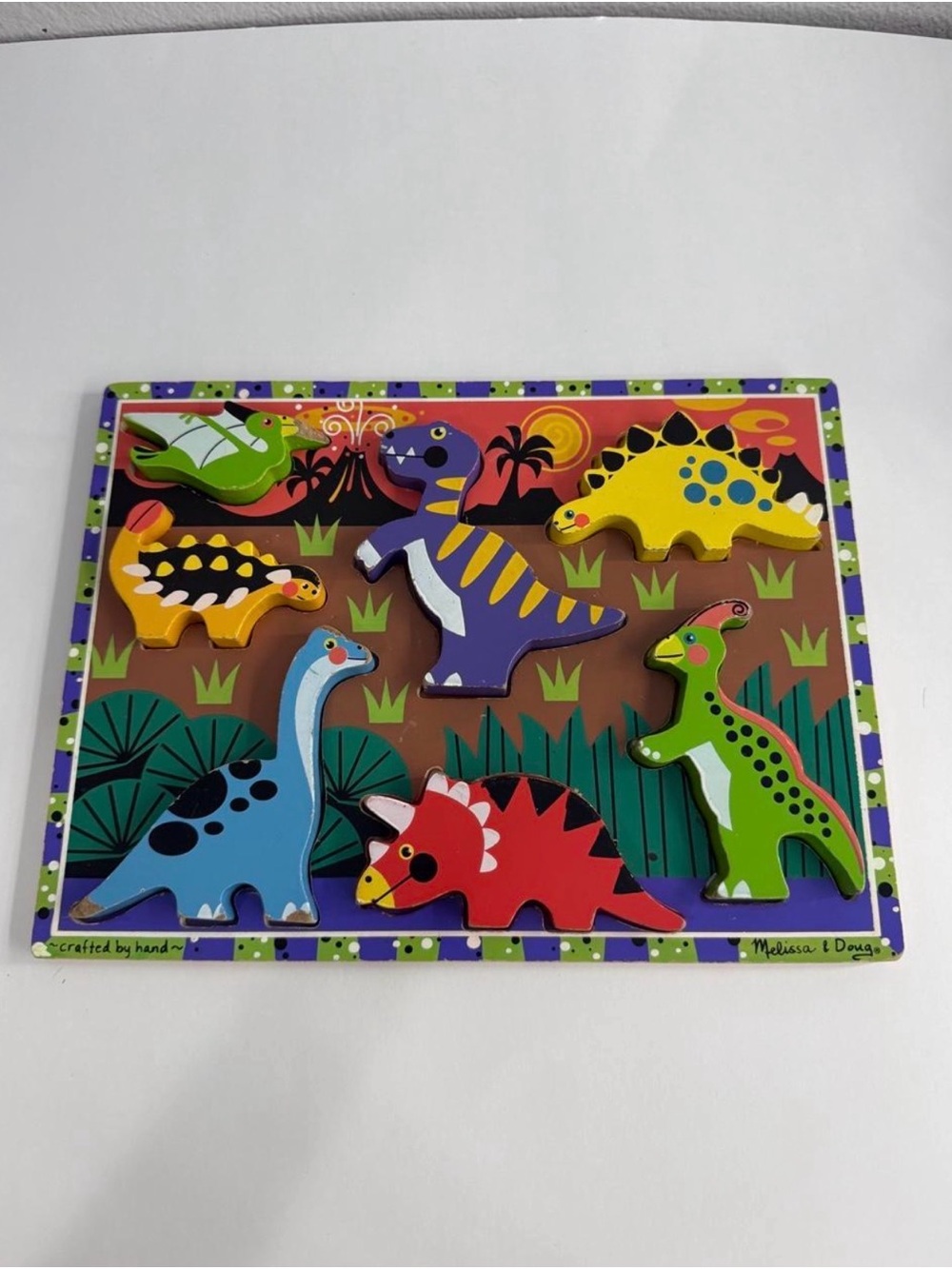 Melissa & Doug Bright Dinosaur Chunky Puzzle - Multicolor